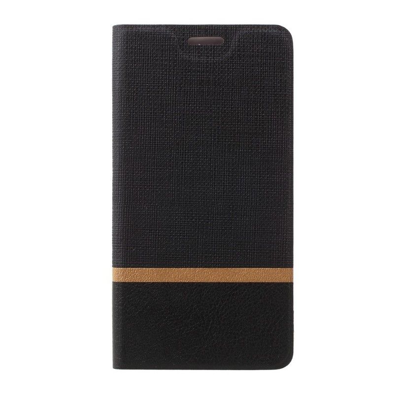 Flip Case Huawei P10 Lite Schwarz Handyhülle Duo-Linie