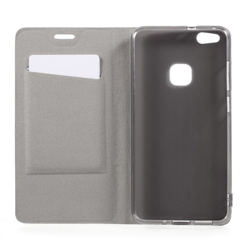 Flip Case Huawei P10 Lite Schwarz Handyhülle Duo-Linie