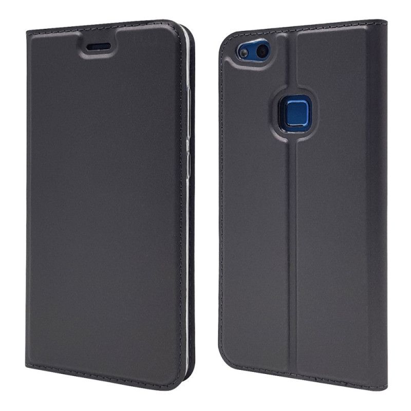 Flip Case Huawei P10 Lite Schwarz Magnetverschluss