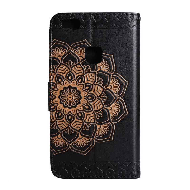 Lederhüllen Huawei P10 Lite Braun Schickes Mandala