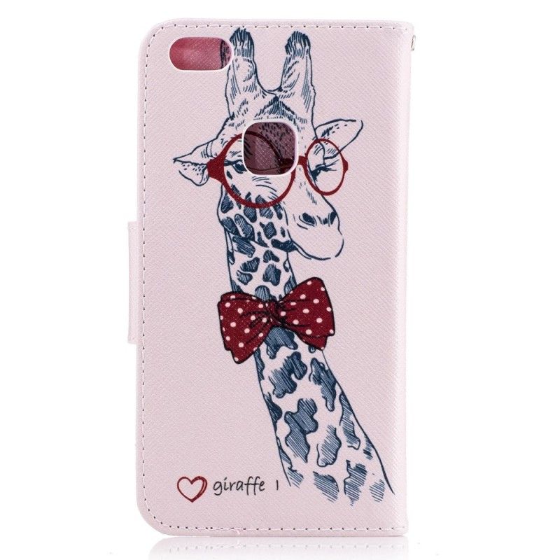 Lederhüllen Huawei P10 Lite Nerd-Giraffe