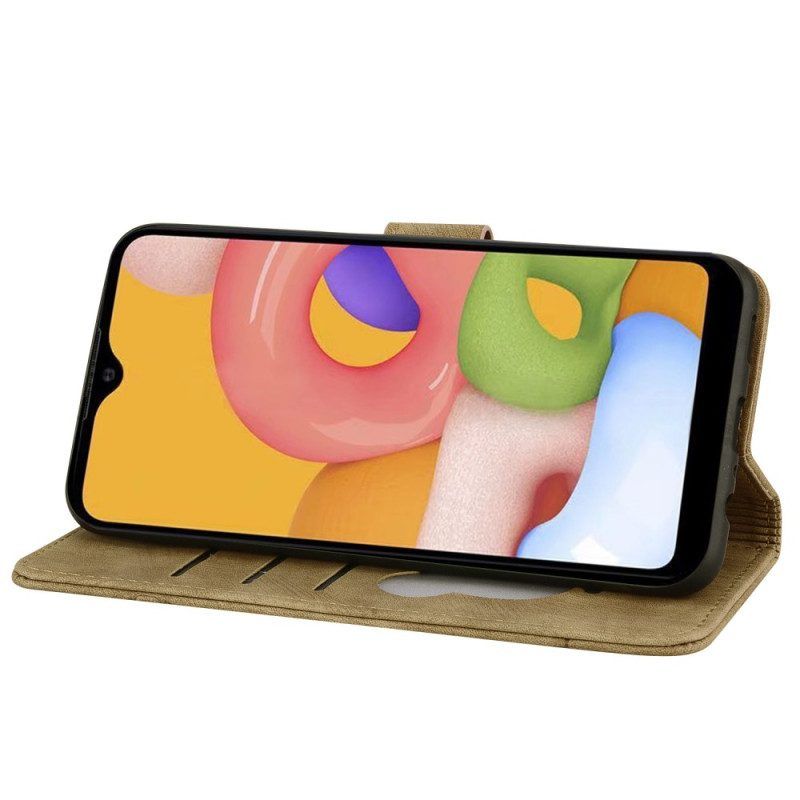 Flip Case Für Samsung Galaxy A54 5G Mit Kordel Blumen-tanga-katze