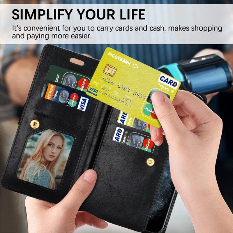 Flip Case Für Samsung Galaxy A54 5G Mit Kordel Geldbörse Mit Schlüsselband