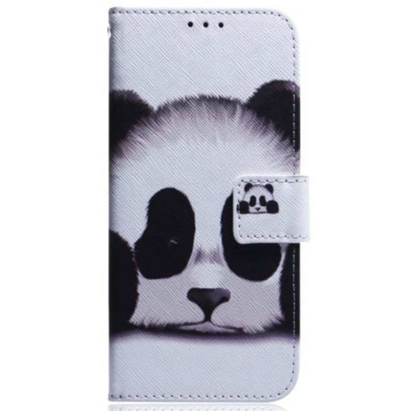Flip Case Für Samsung Galaxy A54 5G Mit Kordel Lanyard Panda-fächer