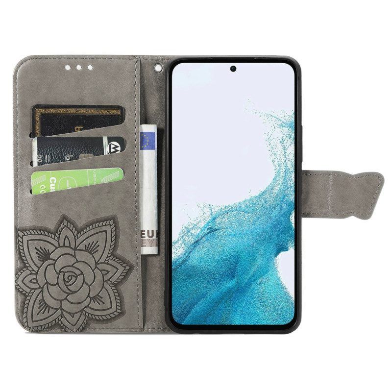 Lederhüllen Für Samsung Galaxy A54 5G Barocker Schmetterling