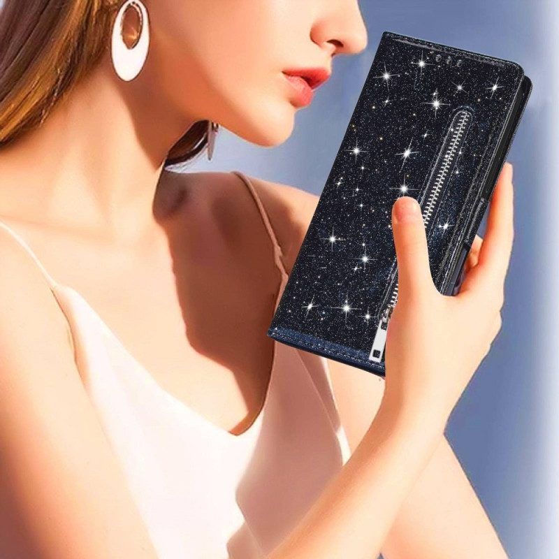 Lederhüllen Für Samsung Galaxy A54 5G Glitzer-geldbörse