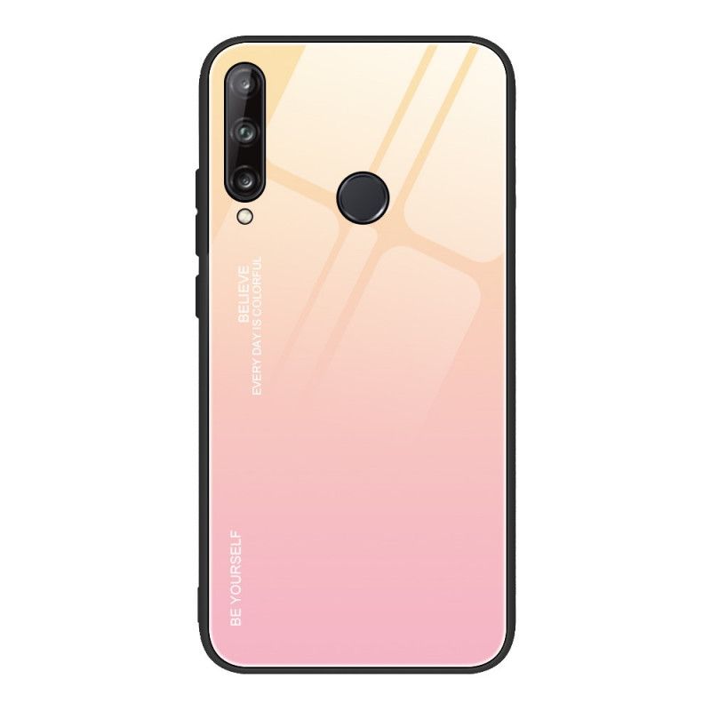 Hülle Für Huawei P40 Lite E / Y7p Rot Sei Du Selbst Gehärtetes Glas