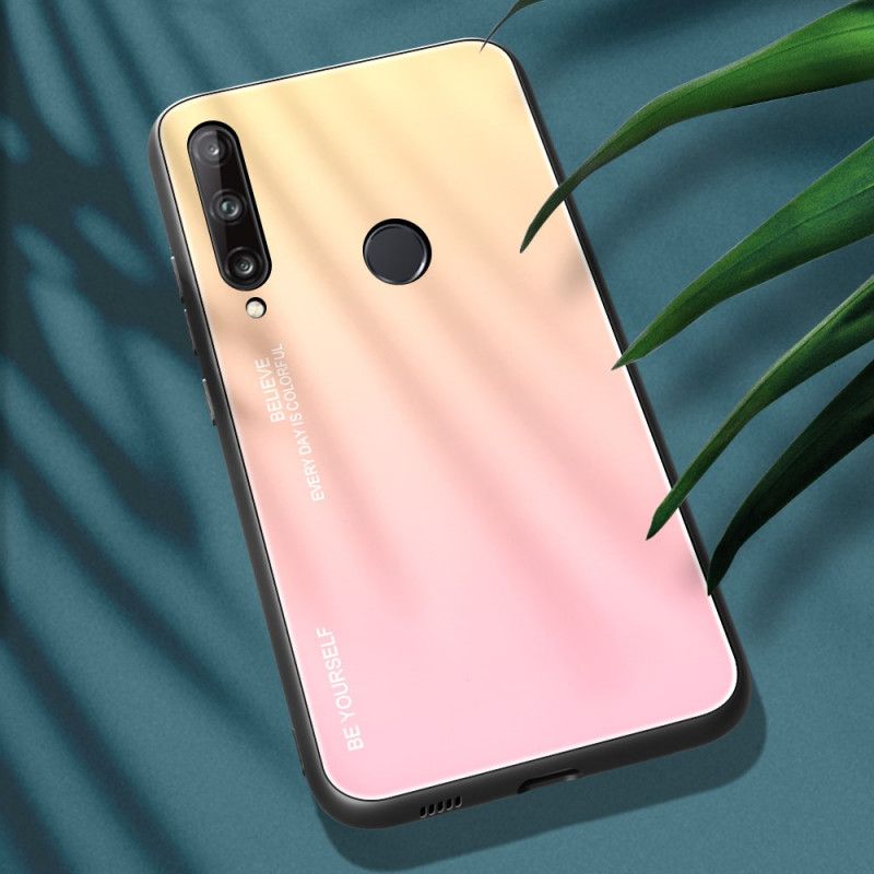 Hülle Für Huawei P40 Lite E / Y7p Rot Sei Du Selbst Gehärtetes Glas