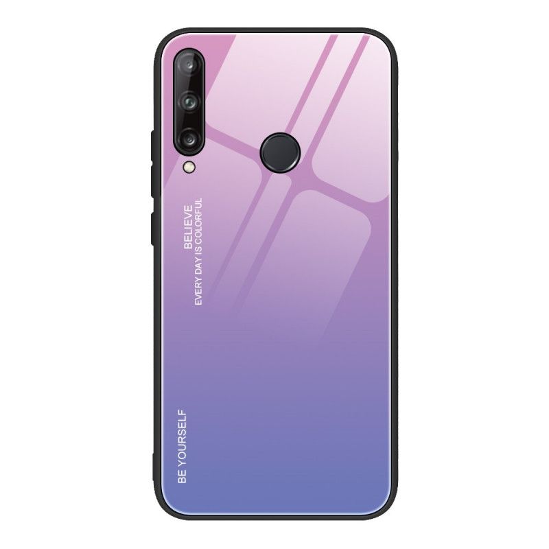 Hülle Für Huawei P40 Lite E / Y7p Rot Sei Du Selbst Gehärtetes Glas