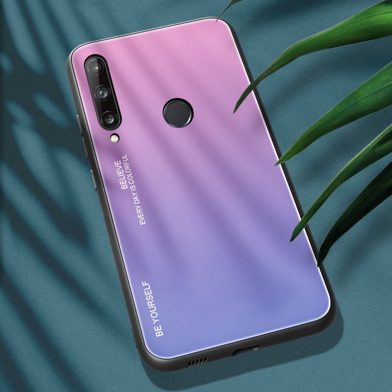 Hülle Für Huawei P40 Lite E / Y7p Rot Sei Du Selbst Gehärtetes Glas