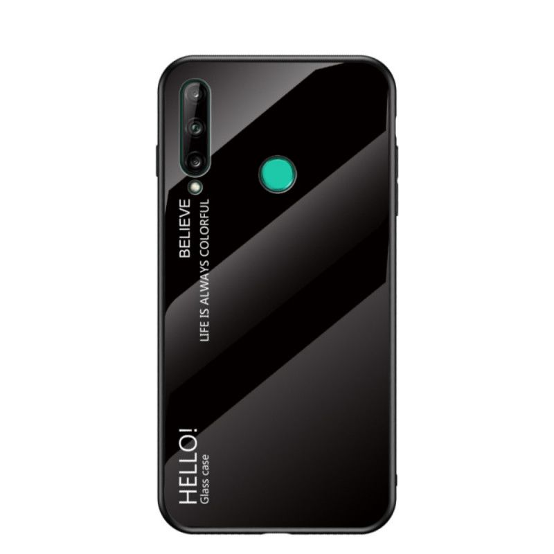 Hülle Für Huawei P40 Lite E / Y7p Schwarz Hallo Gehärtetes Glas