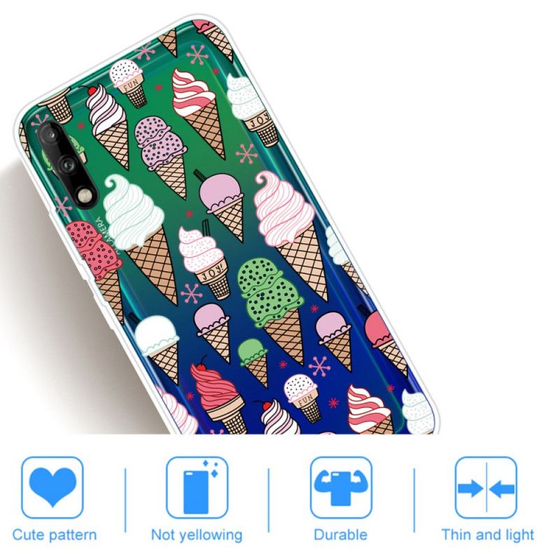 Hülle Huawei P40 Lite E / Y7p Farbiges Sahneeis