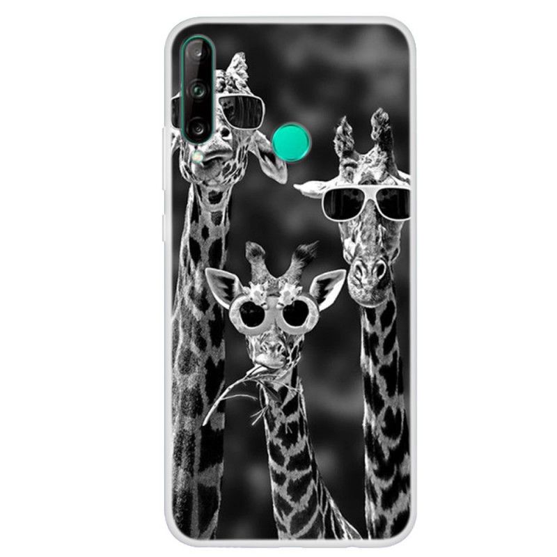 Hülle Huawei P40 Lite E / Y7p Handyhülle Giraffen Mit Brille