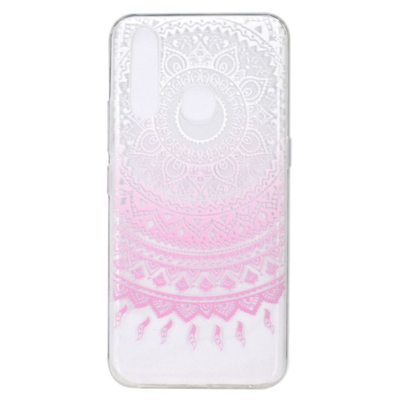 Hülle Huawei P40 Lite E / Y7p Rose Transparentes Buntes Mandala