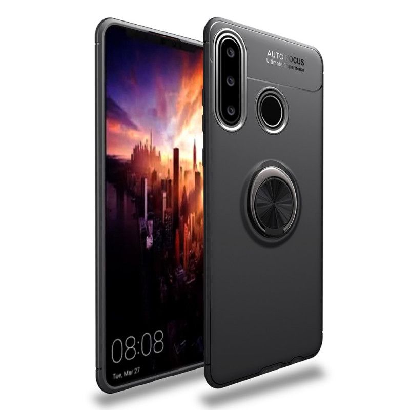 Hülle Huawei P40 Lite E / Y7p Schwarz Drehring