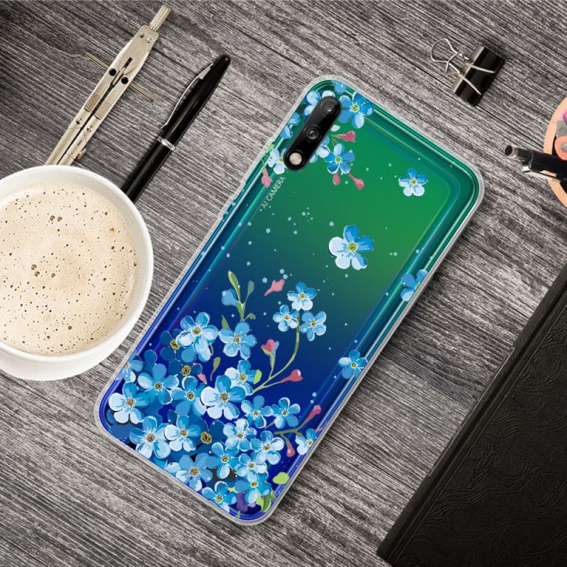 Hülle Huawei P40 Lite E / Y7p Strauß Blauer Blumen