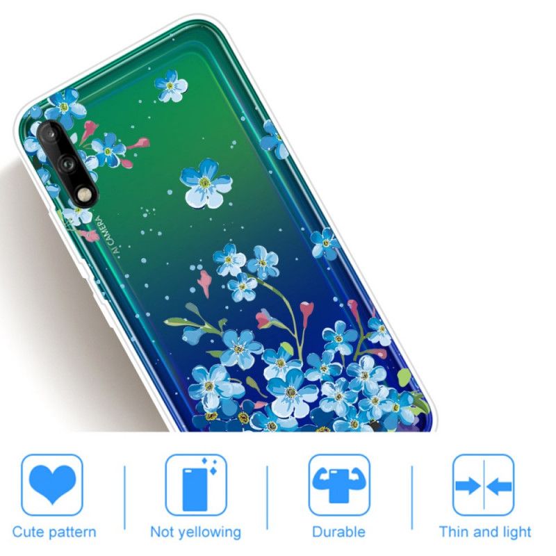 Hülle Huawei P40 Lite E / Y7p Strauß Blauer Blumen