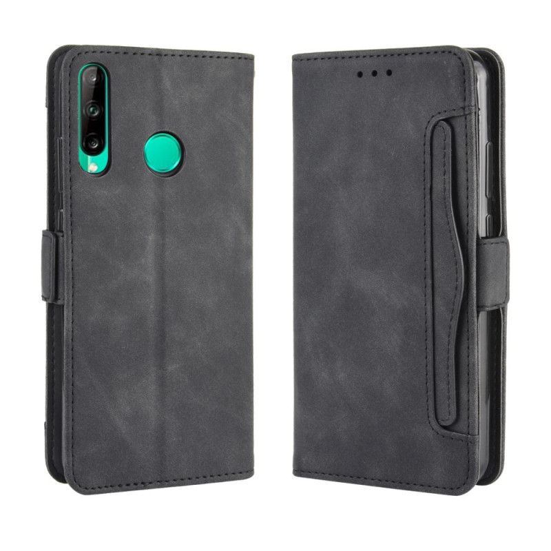 Lederhüllen Für Huawei P40 Lite E / Y7p Schwarz Erstklassige Mehrfachkarte
