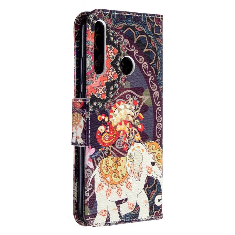 Lederhüllen Huawei P40 Lite E / Y7p Ethnisches Elefantenmandala