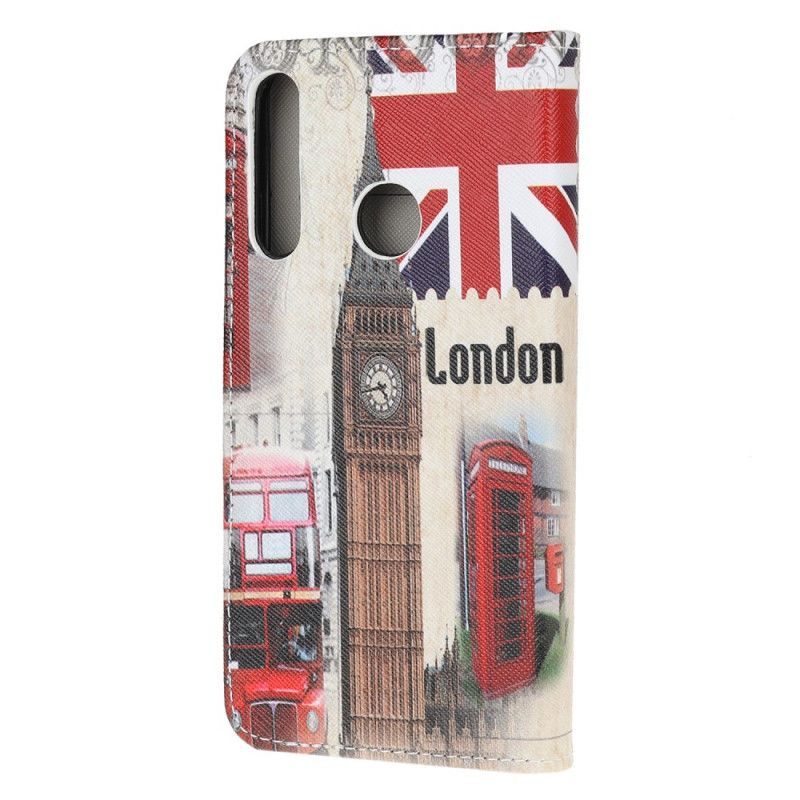 Lederhüllen Huawei P40 Lite E / Y7p Londoner Leben