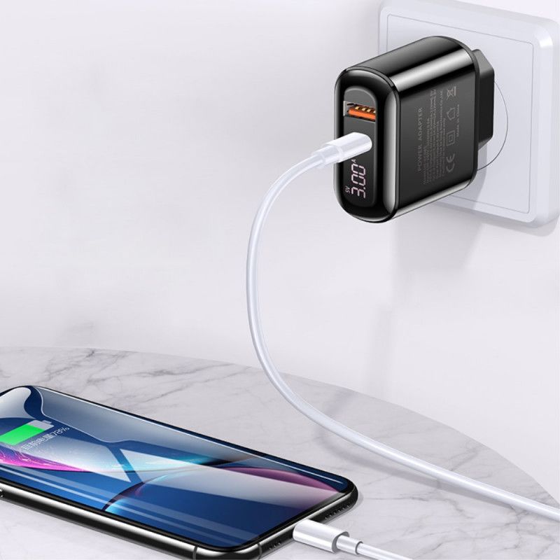 Usams Fast Charger Digitalanzeige