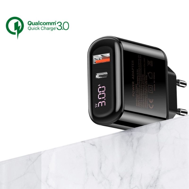Usams Fast Charger Digitalanzeige