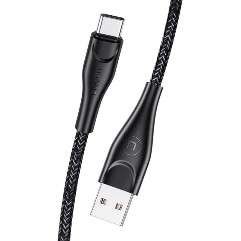 Usams Usb 1 Meter Geflochtenes Nylon-Ladekabel