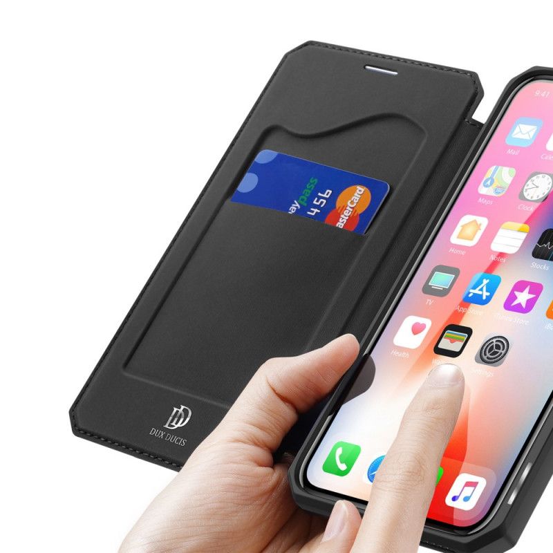 Flip Case iPhone X Schwarz Haut X Serie Dux Ducis