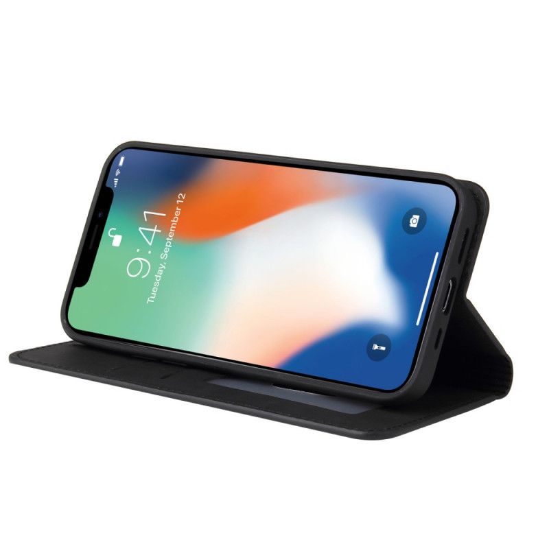 Flip Case iPhone X Schwarz Seidiges Berührungsdreieck