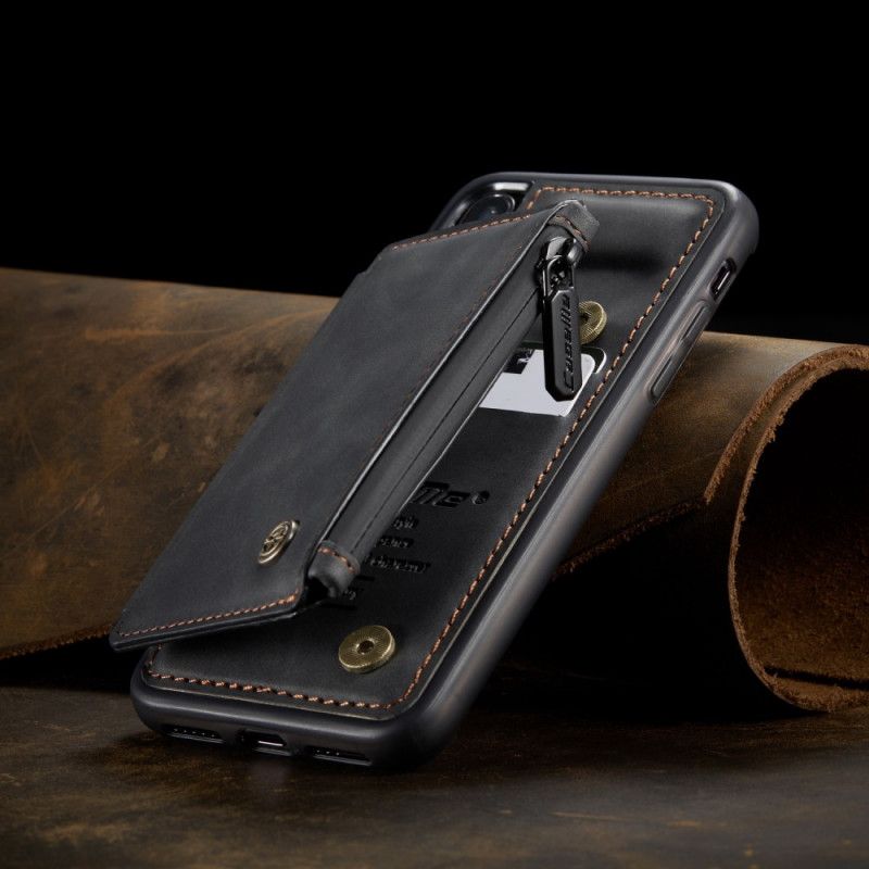 Hülle Für iPhone X Schwarz Caseme Wallet-Stil