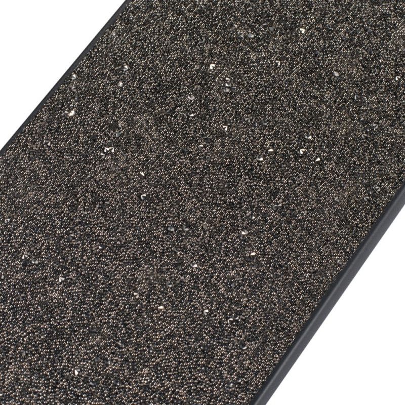 Hülle Für iPhone X Schwarz Pailletten Mit Kette