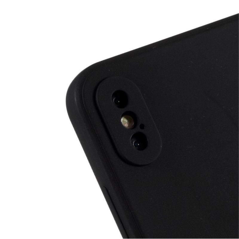 Hülle Für iPhone X Schwarz Starres Mattes Silikon