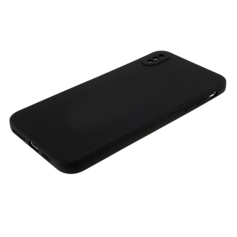 Hülle Für iPhone X Schwarz Starres Mattes Silikon