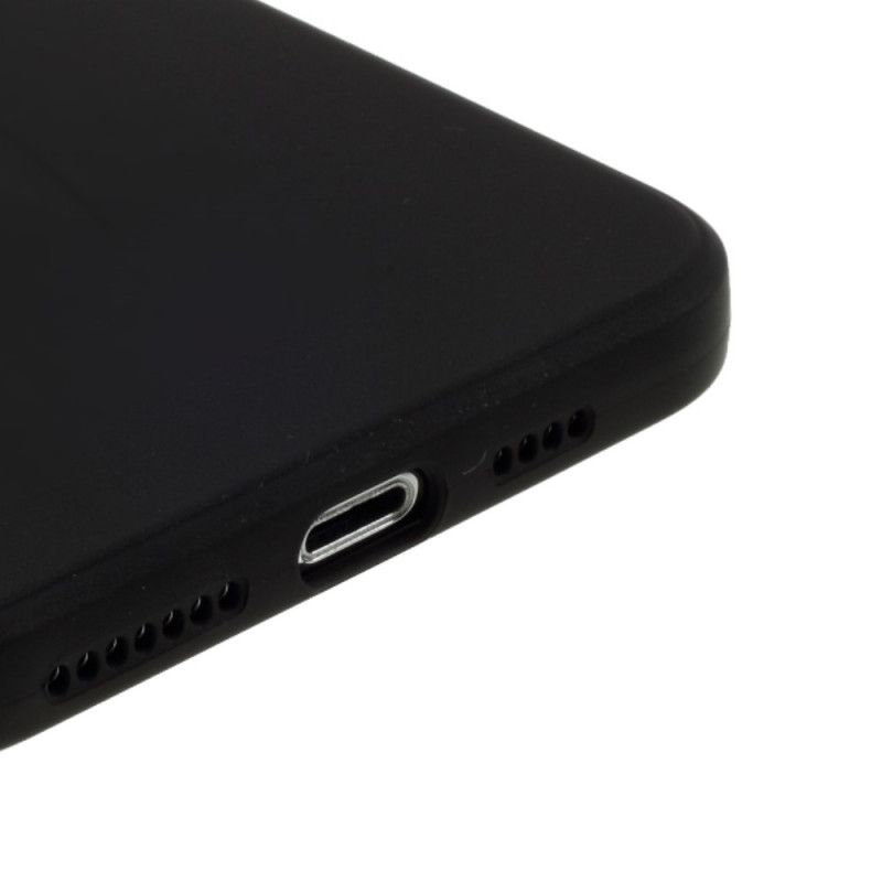 Hülle Für iPhone X Schwarz Starres Mattes Silikon