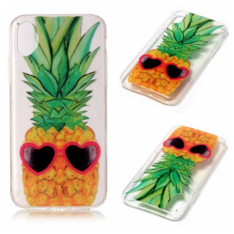 Hülle Für iPhone X Transparente Inkognito Ananas