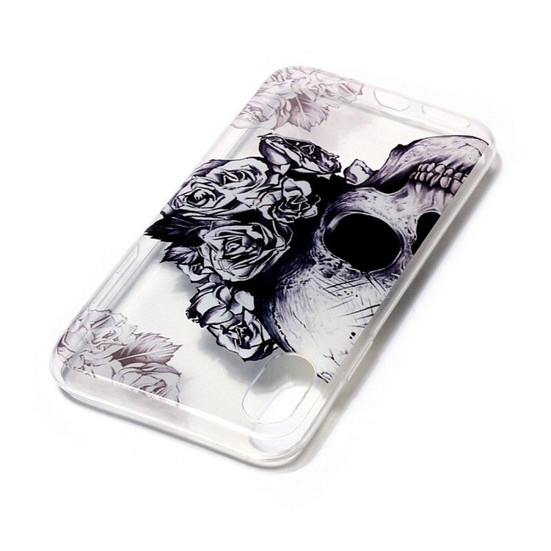 Hülle iPhone X Durchsichtiger Blütenschädel