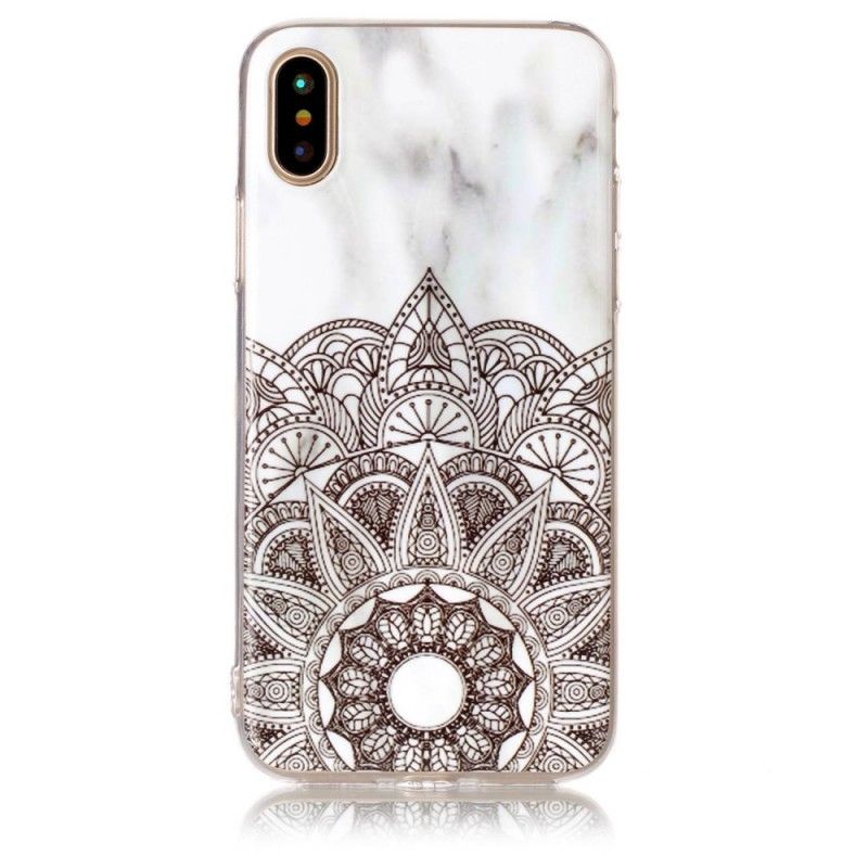 Hülle iPhone X Handyhülle Marmoriertes Mandala