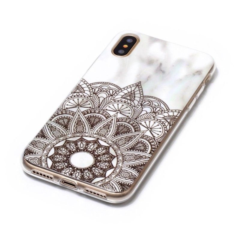 Hülle iPhone X Handyhülle Marmoriertes Mandala