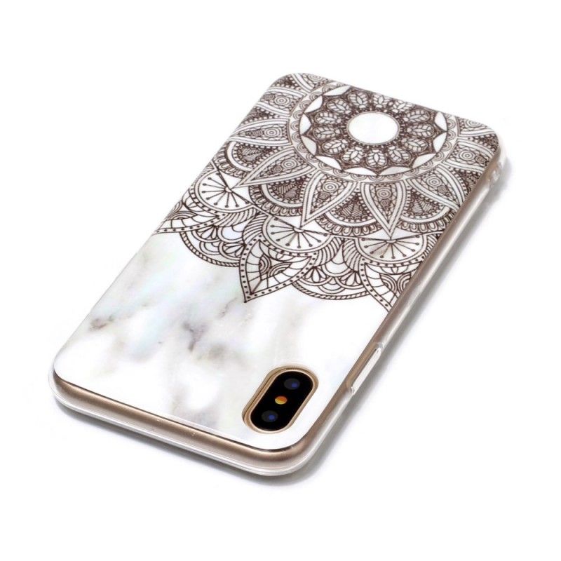 Hülle iPhone X Handyhülle Marmoriertes Mandala