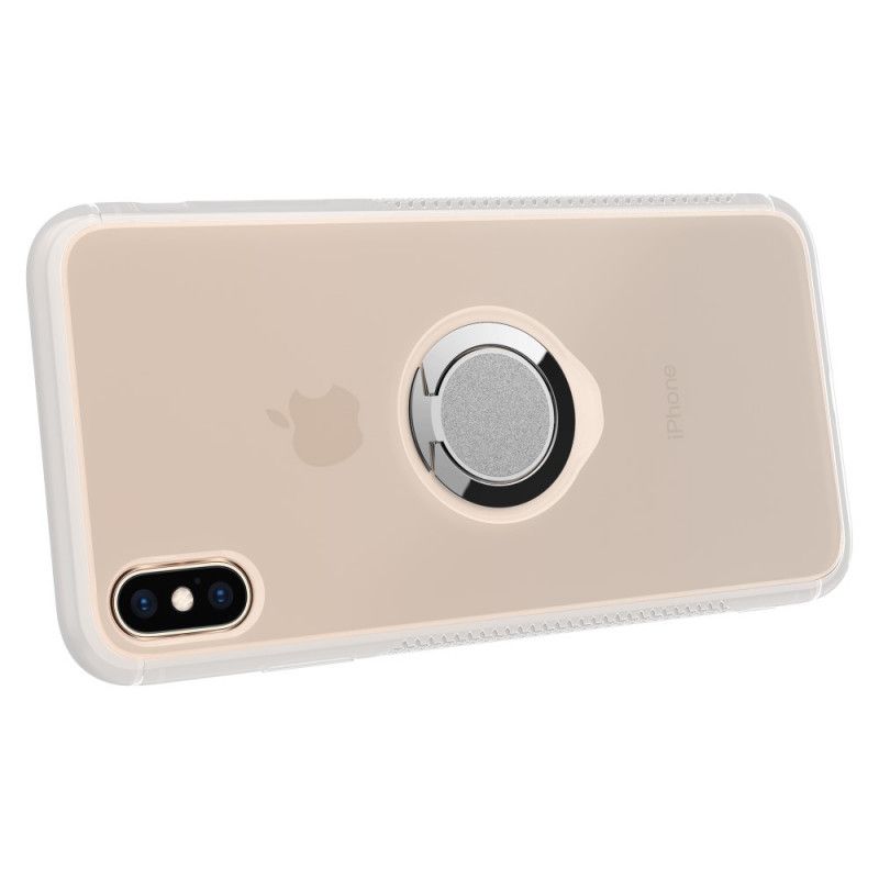 Hülle iPhone X Magenta Farbwechsel Innen / Außen Mit Ring
