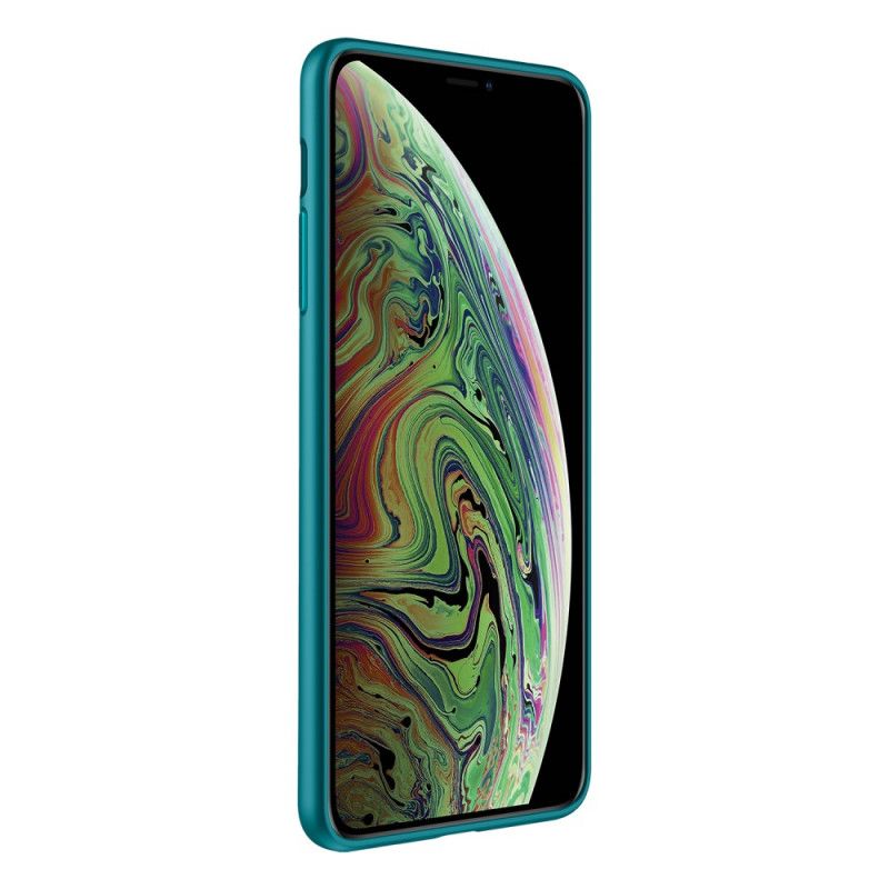 Hülle iPhone X Schwarz Farbe Leder Stil