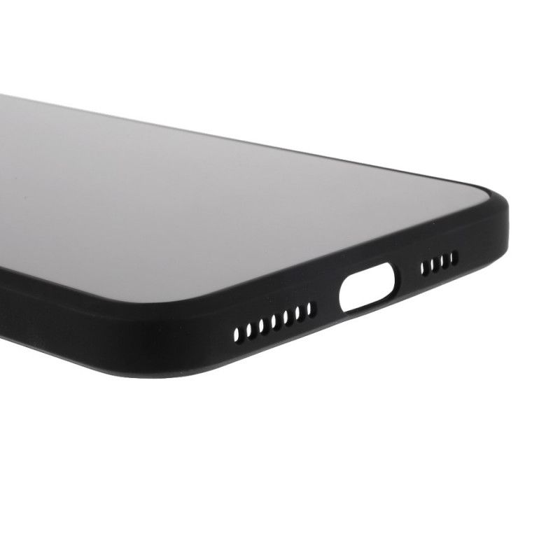 Hülle iPhone X Schwarz Glasboden Und Silikonkanten