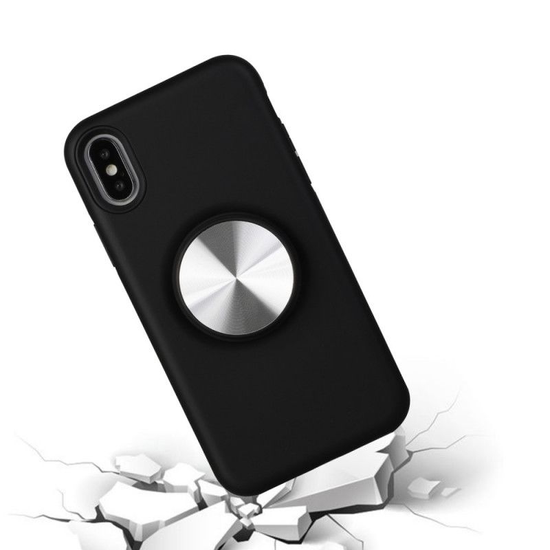 Hülle iPhone X Schwarz Magnetisches Wechselmedium