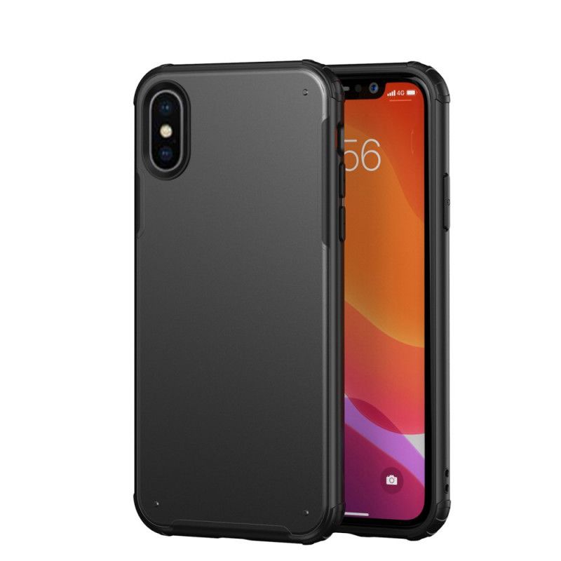 Hülle iPhone X Schwarz Mattes Hybrid