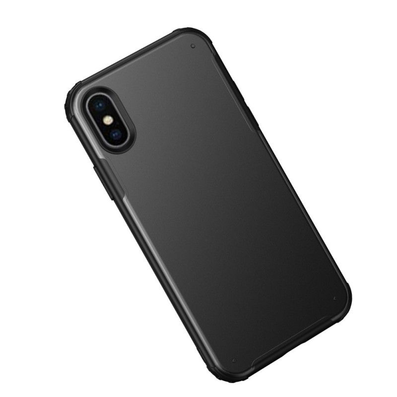 Hülle iPhone X Schwarz Mattes Hybrid