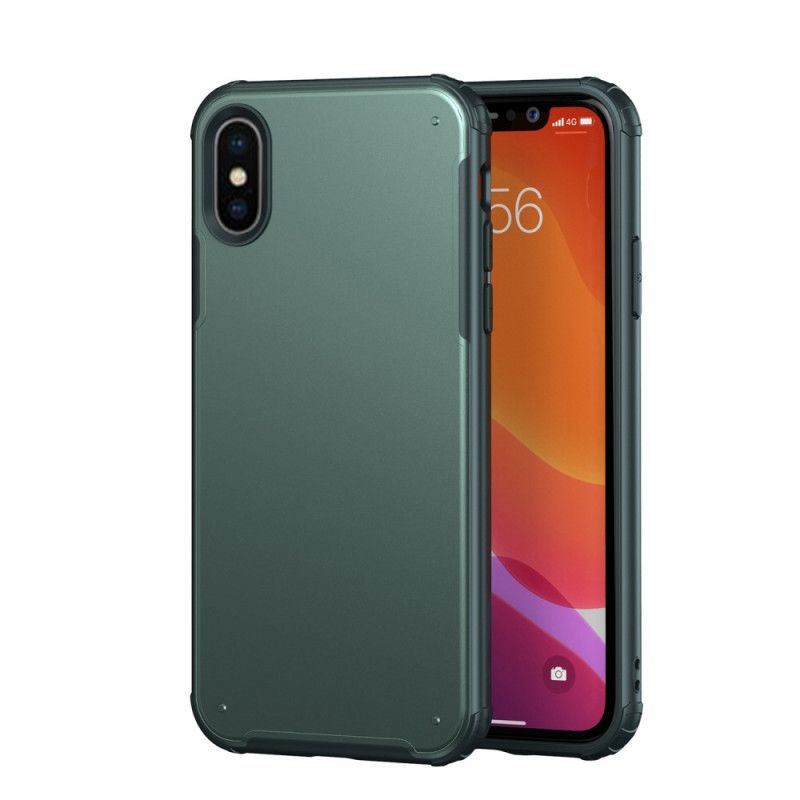 Hülle iPhone X Schwarz Mattes Hybrid