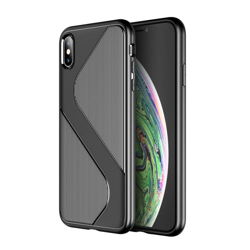 Hülle iPhone X Schwarz S-Strukturiertes Design