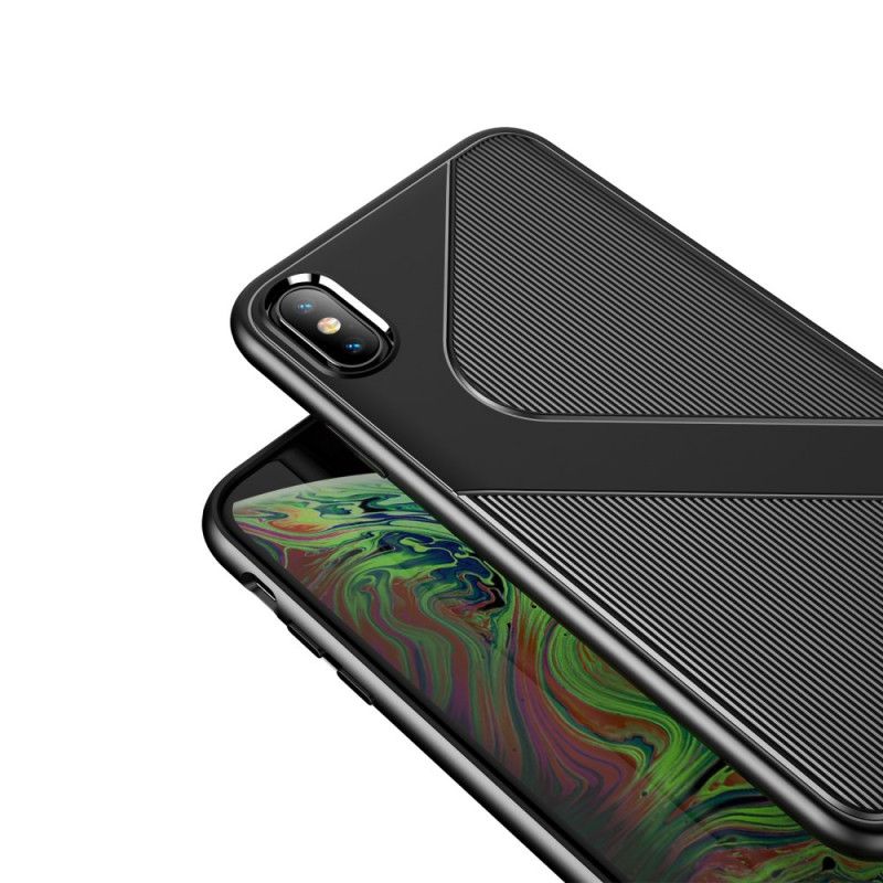 Hülle iPhone X Schwarz S-Strukturiertes Design