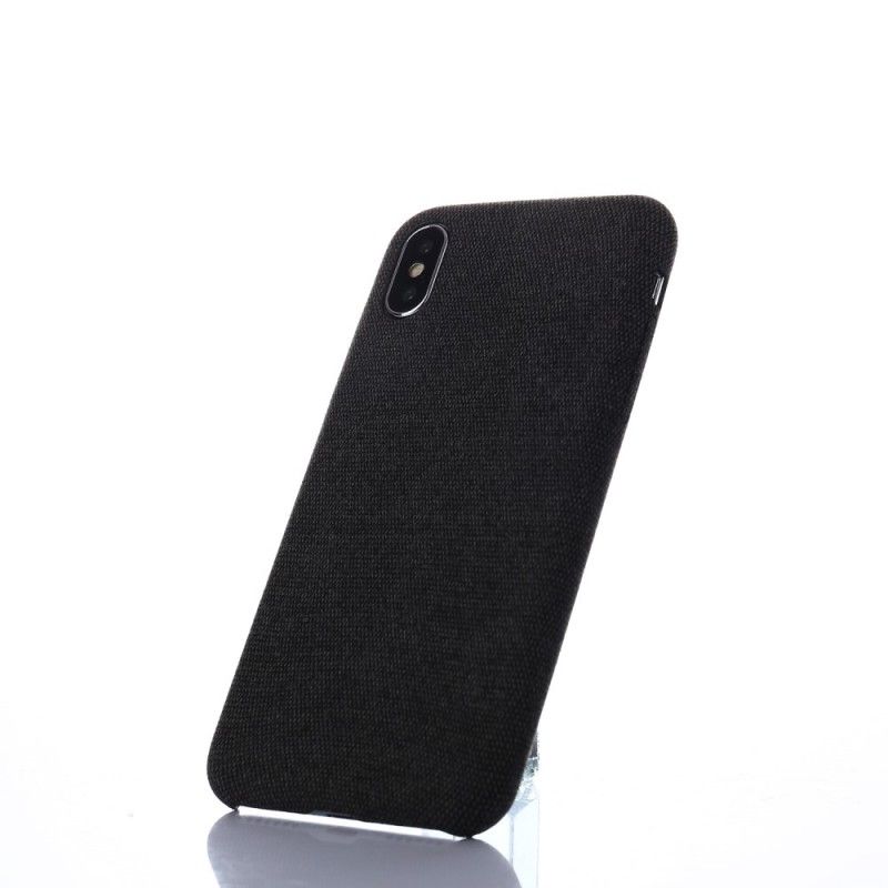 Hülle iPhone X Schwarz Schicker Stoff