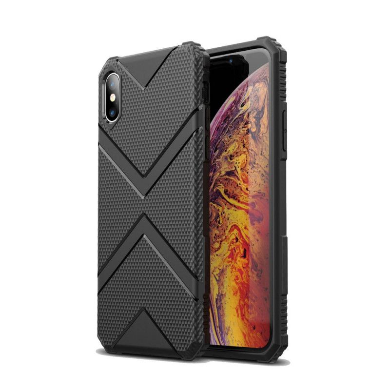 Hülle iPhone X Schwarz Schild